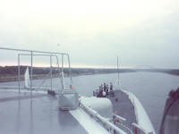 Transiting the Kiel Canal in Germany in 197