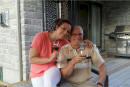 Robyn and Me on my Backdeck in Owen Sound